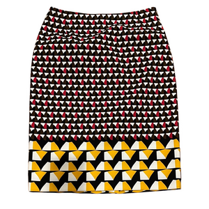 NEW** Hugo Boss Tri-Color Geometric Pencil Skirt